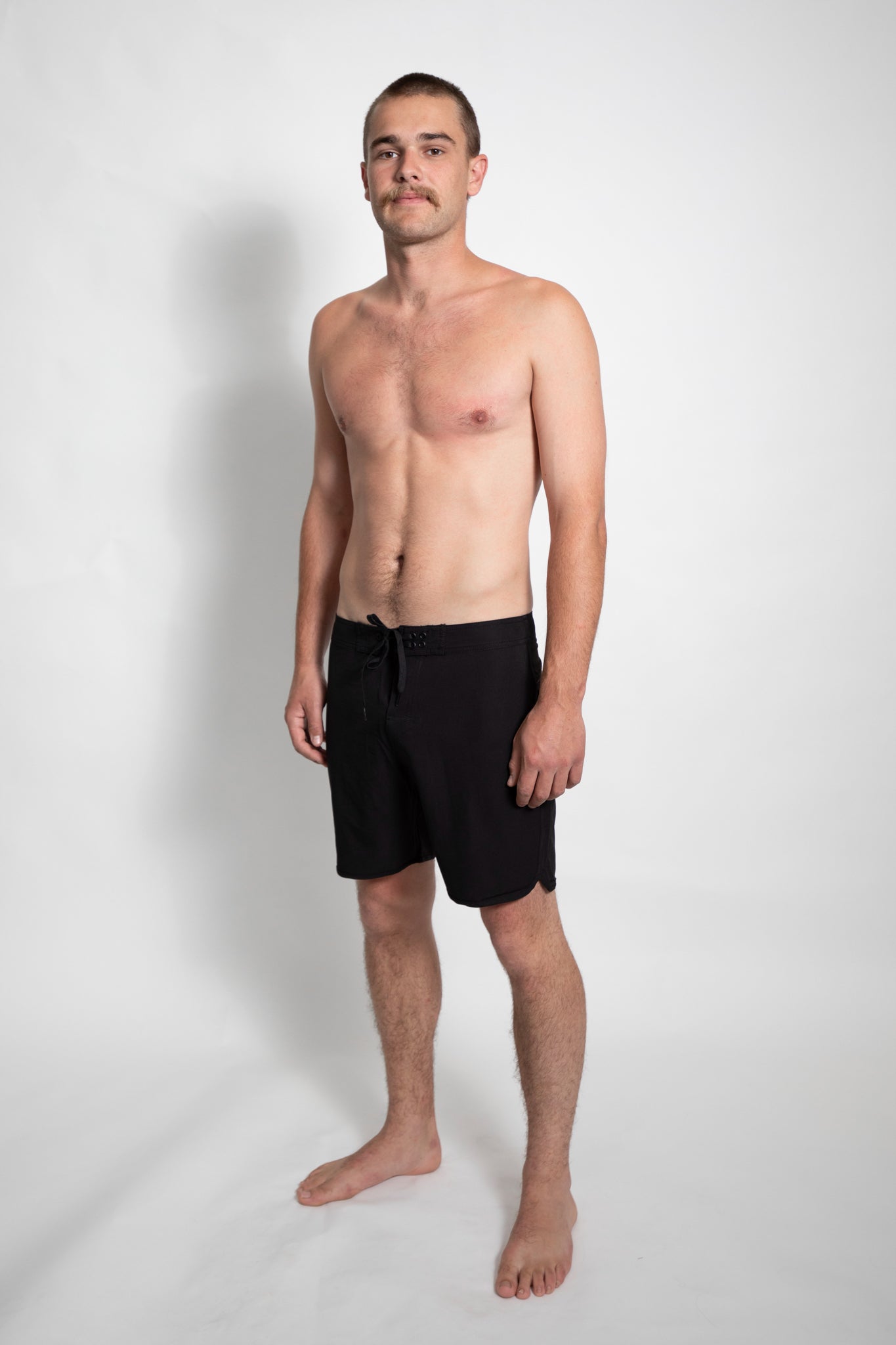 Black - Smooth Notch Boardshort