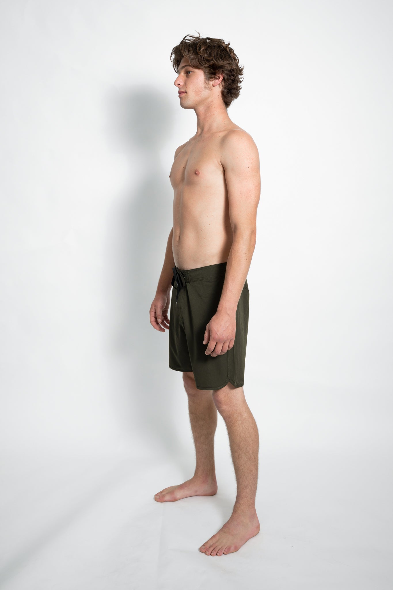 Olive - Smooth Notch Boardshort